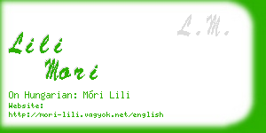 lili mori business card